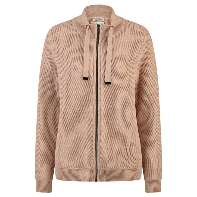 Barbara Lebek vest turtle rits Camel